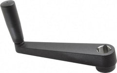 Value Collection - 1.4" Hub Diam x 1.02" Hub Height Crank Handle - 3/4" Square Bore, Aluminum Black Powder Crank Body - Eagle Tool & Supply