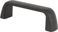 J.W. Winco - 4.13" Center to Center, Black Matte Finish Plastic Pull Handle - 1.46" High - Eagle Tool & Supply