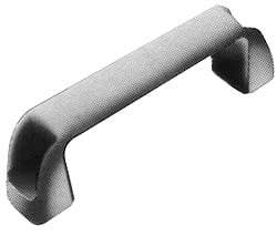 J.W. Winco - 117mm Center to Center, Black Matte Finish Plastic Pull Handle - 34mm Long, 41mm High - Eagle Tool & Supply