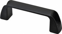 J.W. Winco - 4.61" Center to Center, Black Matte Finish Plastic Pull Handle - 1.34" Long, 1.61" High - Eagle Tool & Supply