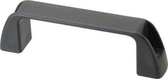 J.W. Winco - 5.2" Center to Center, Black Matte Finish Plastic Pull Handle - 1.46" Long, 1.77" High - Eagle Tool & Supply