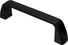 J.W. Winco - 7.05" Center to Center, Black Matte Finish Plastic Pull Handle - 1.65" Long, 1.97" High - Eagle Tool & Supply