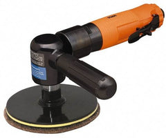 Cleco - 5" Pad Diam, 9,000 RPM, 0.6 hp, Handheld Pneumatic Buffer - 30 CFM, 5/8-11" Spindle Thread, 1/4" Inlet - Eagle Tool & Supply