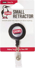 Chums - 36 Inch Long, Retractable ID Holder Strap - Black, Clip On - Eagle Tool & Supply