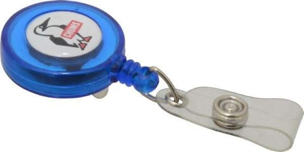 Chums - 36 Inch Long, Retractable ID Holder Strap - Blue, Clip On - Eagle Tool & Supply