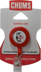 Chums - 36 Inch Long, Retractable ID Holder Strap - Red, Clip On - Eagle Tool & Supply