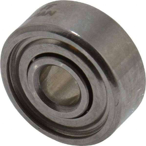 SKF - 1/8" Bore Diam, 3/8" OD, Double Shield Deep Groove Radial Ball Bearing - 5/32" Wide, 1 Row, Round Bore, 27 Lb Static Capacity, 70 Lb Dynamic Capacity - Eagle Tool & Supply