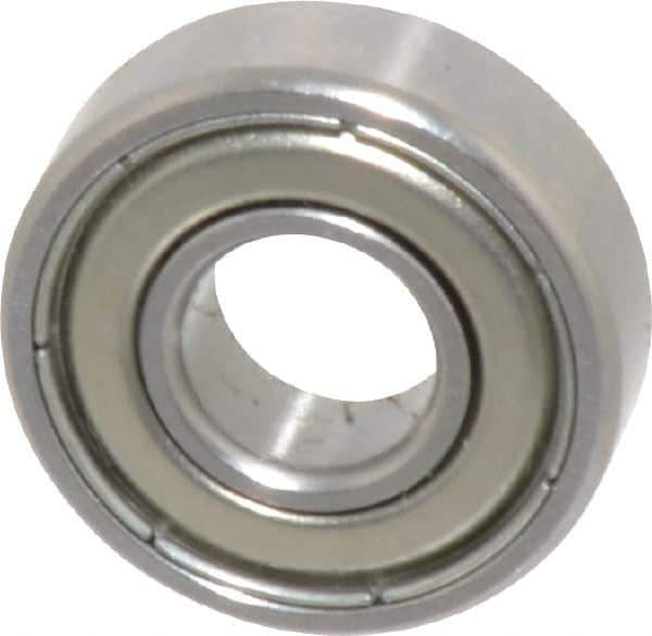 SKF - 1/4" Bore Diam, 5/8" OD, Double Shield Deep Groove Radial Ball Bearing - 0.196" Wide, 1 Row, Round Bore, 139 Lb Static Capacity, 332 Lb Dynamic Capacity - Eagle Tool & Supply