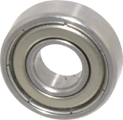 SKF - 1/4" Bore Diam, 5/8" OD, Double Shield Deep Groove Radial Ball Bearing - 0.196" Wide, 1 Row, Round Bore, 139 Lb Static Capacity, 332 Lb Dynamic Capacity - Eagle Tool & Supply