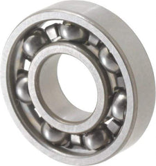 SKF - 3/8" Bore Diam, 7/8" OD, Open Deep Groove Radial Ball Bearing - 7/32" Wide, 1 Row, Round Bore, 301 Lb Static Capacity, 746 Lb Dynamic Capacity - Eagle Tool & Supply
