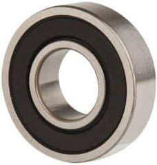 SKF - 1/2" Bore Diam, 1-1/8" OD, Double Seal Deep Groove Radial Ball Bearing - 5/16" Wide, 1 Row, Round Bore, 540 Lb Static Capacity, 1,140 Lb Dynamic Capacity - Eagle Tool & Supply