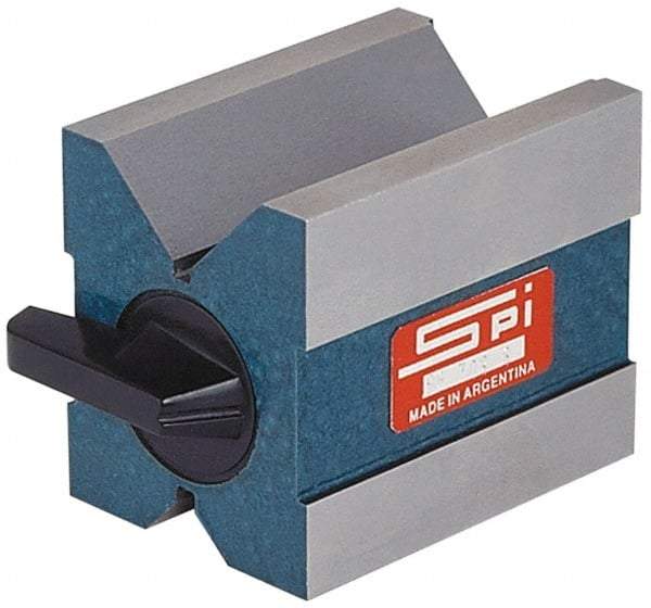 SPI - 0.19 to 1-3/4" Capacity, 90° Angle, Hardened Steel V-Block - 2-3/4" Long x 2" Wide x 2-3/8" High, Sold as Matched Pair - Eagle Tool & Supply