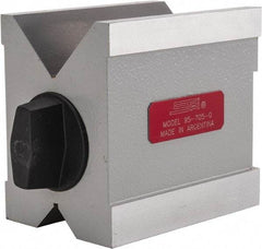 SPI - 0.19 to 70mm Capacity, 90° Angle, Steel V-Block - 3-15/16" Long x 2-3/4" Wide x 3-3/4" High, Sold as Individual - Eagle Tool & Supply