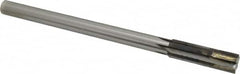 Made in USA - 0.5971 to 0.628" Diam, 9/16" Diam Shank, 2-1/4" Flute, Semi Finish Semi Ground Chucking Reamer - Eagle Tool & Supply