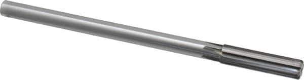 Made in USA - 1/2" Carbide-Tipped 6 Flute Chucking Reamer - Straight Flute, 2" Straight Shank, 2" Flute Length, 8" OAL - Eagle Tool & Supply