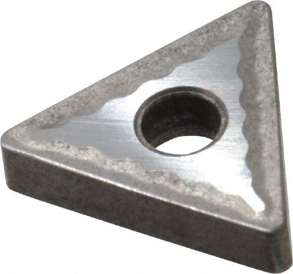 Interstate - TNMG322 R Grade ICP22 Carbide Turning Insert - Al2O3 Finish, 60° Triangle, 3/8" Inscr Circle, 1/8" Thick, 1/32" Corner Radius - Eagle Tool & Supply