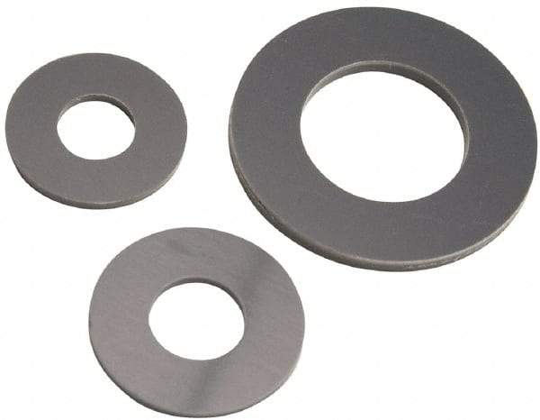 Made in USA - 5/8" Screw, Grade Gray PVC Standard Flat Washer - 0.687" ID x 1-1/2" OD, 1/8" Thick, Plain Finish - Eagle Tool & Supply