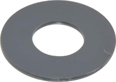 Made in USA - 1/2" Screw, Grade Gray PVC Standard Flat Washer - 0.562" ID x 1-1/4" OD, 0.062" Thick, Plain Finish - Eagle Tool & Supply