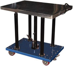 Vestil - 2,000 Lb Capacity Manual Hydraulic Post Lift Table - 36" to 54" Lift Height, 36" Platform Length x 24" Platform Width - Eagle Tool & Supply