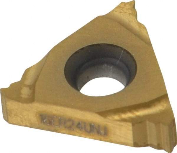 Seco - 16ER External Right Hand 24 UNJ Laydown Threading Insert - Grade CP500, TiAlN/TiN Coated Carbide - Eagle Tool & Supply