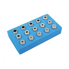 Iscar - 15 Piece, 1.04mm to 16.05mm Capacity, ER Collet Set - Increments of 0.0394", Series ER25 - Exact Industrial Supply
