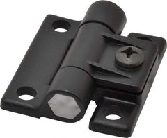 80/20 Inc. - 2-1/2" Long x 2-1/4" Wide x 0.77" Thick, Adjustable Hinge - Black Acetal - Eagle Tool & Supply
