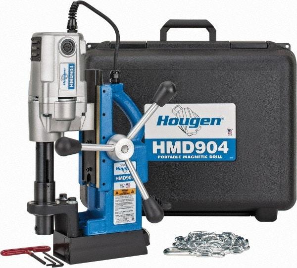 Hougen - 3/4" Chuck, 2" Travel, Portable Magnetic Drill Press - 450 RPM, 9 Amps, 1035 Watts, 115 Volts - Eagle Tool & Supply