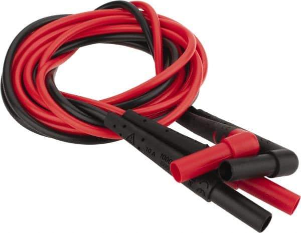 Fluke - Red/Black Electrical Test Equipment Leads - Use with Test Probes - Eagle Tool & Supply