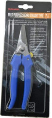 Value Collection - 3" LOC, 7-1/2" OAL Light Duty Shears - Ambidextrous, Plastic Straight Handle, For General Purpose Use - Eagle Tool & Supply