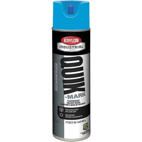 Krylon - 20 fl oz Blue Marking Paint - 50 to 60 Sq Ft Coverage, Solvent-Based Formula - Eagle Tool & Supply