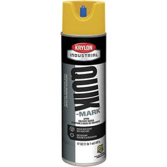 Krylon - 20 fl oz Yellow Marking Paint - 50 to 60 Sq Ft Coverage, Solvent-Based Formula - Eagle Tool & Supply