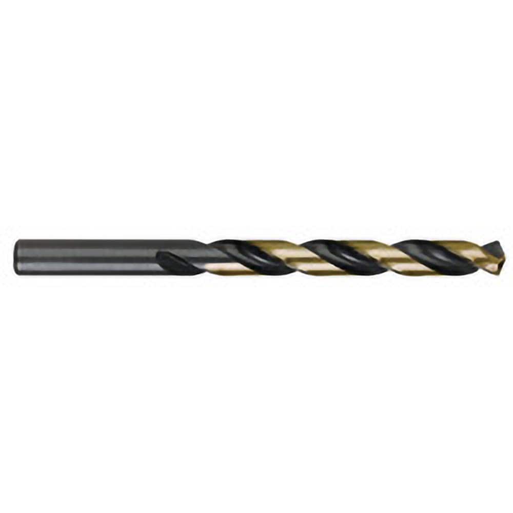 Jobber Length Drill Bit: 0.377″ Dia, 135 °, High Speed Steel Bright/Uncoated, Right Hand Cut, Spiral Flute, Straight-Cylindrical Shank