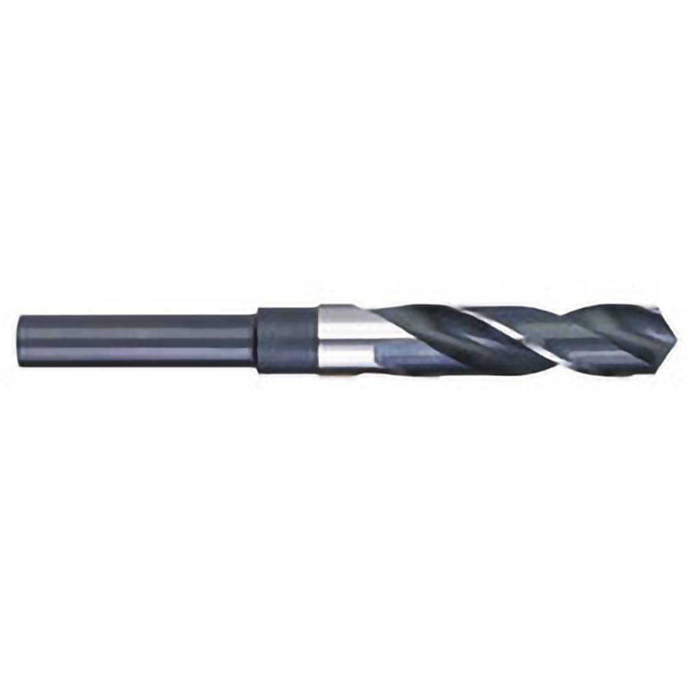 Reduced Shank Drill Bit: 39/64'' Dia, 1/2'' Shank Dia, 118  ™, High Speed Steel 6'' OAL, 3'' Flute Length, Bright/Uncoated Finish, Reduced Shank, Series 625