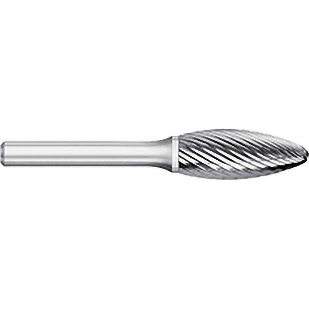 Titan USA - Burrs; Head Shape: Flame ; Industry Specification: SH-2 ; Tooth Style: Single Cut ; Cutting Diameter (Inch): 5/16 ; Cutting Diameter (Decimal Inch): 0.3125 ; Shank Diameter (Inch): 1/4 - Exact Industrial Supply