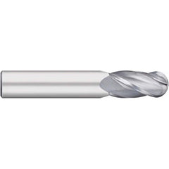 Titan USA - Ball End Mills; Mill Diameter (Decimal Inch): 0.0781 ; Number of Flutes: 4 ; Length of Cut (Inch): 1/4 ; Length of Cut (Decimal Inch): 0.2500 ; Material: Solid Carbide ; Overall Length (Inch): 1-1/2 - Exact Industrial Supply