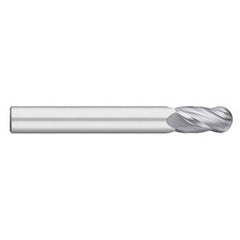 Titan USA - Ball End Mills; Mill Diameter (Inch): 3/8 ; Mill Diameter (Decimal Inch): 0.3750 ; Number of Flutes: 4 ; Length of Cut (Inch): 1 ; Length of Cut (Decimal Inch): 1.0000 ; Material: Solid Carbide