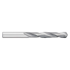 Jobber Length Drill Bit: 0.238″ Dia, 118 °, Solid Carbide Bright/Uncoated, Right Hand Cut, Spiral Flute, Straight-Cylindrical Shank