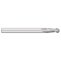 Titan USA - Ball End Mills; Mill Diameter (Inch): 1/4 ; Mill Diameter (Decimal Inch): 0.2500 ; Number of Flutes: 2 ; Length of Cut (Inch): 1-1/2 ; Length of Cut (Decimal Inch): 1.5000 ; Material: Solid Carbide