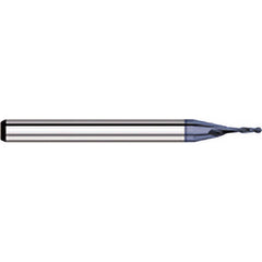 Titan USA - Ball End Mills; Mill Diameter (Decimal Inch): 0.0850 ; Number of Flutes: 2 ; Length of Cut (Decimal Inch): 0.2550 ; Material: Solid Carbide ; Overall Length (Inch): 1-1/2 ; Overall Length (Decimal Inch): 1.5000 - Exact Industrial Supply