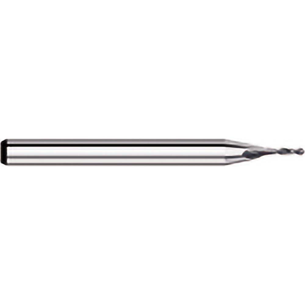 Titan USA - Ball End Mills; Mill Diameter (mm): 1.60 ; Mill Diameter (Decimal Inch): 0.0630 ; Number of Flutes: 2 ; Length of Cut (Decimal Inch): 0.1890 ; Material: Solid Carbide ; Overall Length (Inch): 1-1/2 - Exact Industrial Supply
