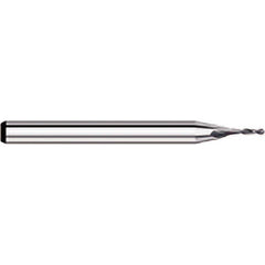 Titan USA - Ball End Mills; Mill Diameter (mm): 1.60 ; Mill Diameter (Decimal Inch): 0.0630 ; Number of Flutes: 2 ; Length of Cut (Decimal Inch): 0.1890 ; Material: Solid Carbide ; Overall Length (Inch): 1-1/2 - Exact Industrial Supply