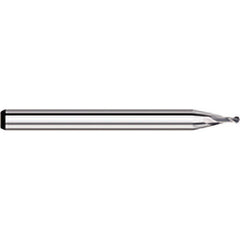 Titan USA - Ball End Mills; Mill Diameter (Decimal Inch): 0.0450 ; Number of Flutes: 2 ; Length of Cut (Decimal Inch): 0.0680 ; Material: Solid Carbide ; Overall Length (Inch): 1-1/2 ; Overall Length (Decimal Inch): 1.5000 - Exact Industrial Supply