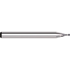 Titan USA - Ball End Mills; Mill Diameter (Decimal Inch): 0.0050 ; Number of Flutes: 2 ; Length of Cut (mm): 0.20 ; Length of Cut (Decimal Inch): 0.0080 ; Material: Solid Carbide ; Overall Length (Inch): 1-1/2 - Exact Industrial Supply