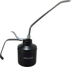 PRO-LUBE - 500 mL Capcity, 9" Long Rigid Spout, Lever-Type Oiler - Steel Pump, Steel Body, Powder Coated - Eagle Tool & Supply