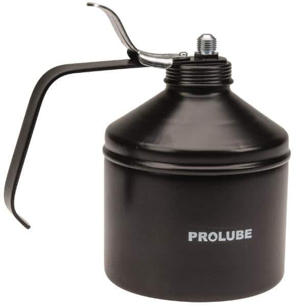 PRO-LUBE - 1,000 mL Capcity, 9" Long Rigid Spout, Lever-Type Oiler - Steel Pump, Steel Body, Powder Coated - Eagle Tool & Supply