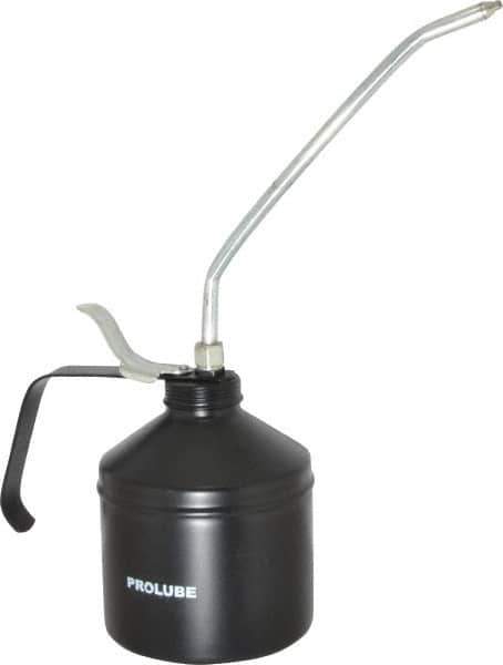 PRO-LUBE - 1,000 mL Capcity, 9" Long Rigid Spout, Lever-Type Oiler - Steel Pump, Steel Body, Powder Coated - Eagle Tool & Supply