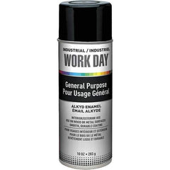 Krylon - Black, Gloss, Enamel Spray Paint - 9 to 13 Sq Ft per Can, 10 oz Container, Use on Ceramics, Glass, Metal, Plaster, Wood - Eagle Tool & Supply