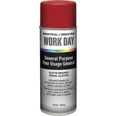 Krylon - Red, Gloss, Enamel Spray Paint - 9 to 13 Sq Ft per Can, 10 oz Container, Use on Ceramics, Glass, Metal, Plaster, Wood - Eagle Tool & Supply