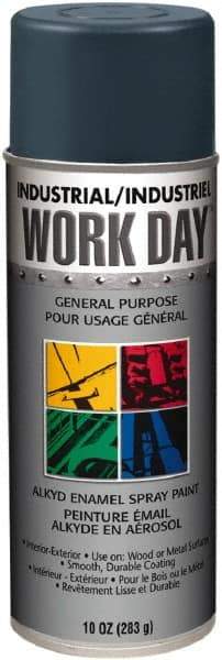 Krylon - Gray, Gloss, Enamel Spray Paint - 9 to 13 Sq Ft per Can, 10 oz Container, Use on Ceramics, Glass, Metal, Plaster, Wood - Eagle Tool & Supply