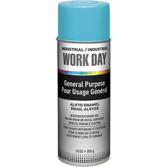 Krylon - Sky Blue, Gloss, Enamel Spray Paint - 9 to 13 Sq Ft per Can, 10 oz Container, Use on Ceramics, Glass, Metal, Plaster, Wood - Eagle Tool & Supply